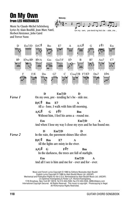 On My Own Guitar Chords