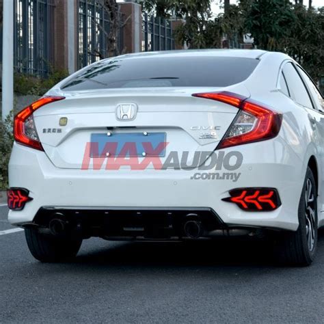 Buy Honda Civic Fc V Arrow Style Rear Bumper Reflector Led