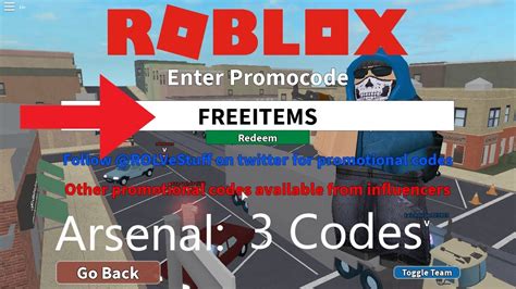 3 NEW CODES Roblox Arsenal YouTube