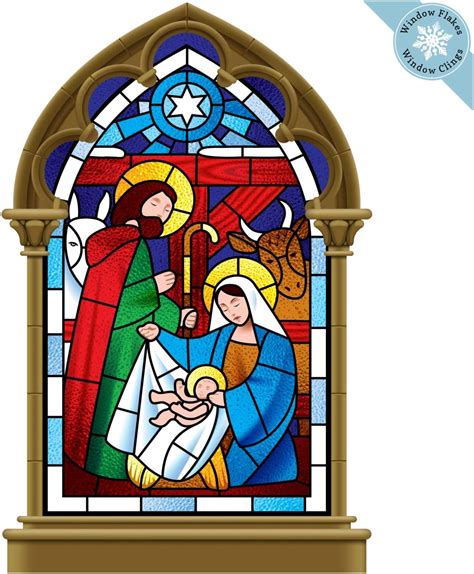 Christmas Window Clings Nativity Window Clings Decorations Reusable