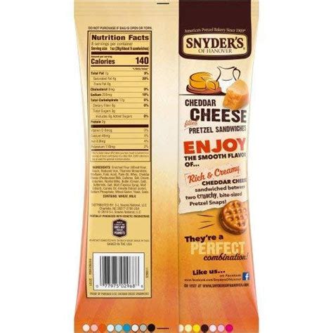 Snyder S Of Hanover Pretzel Sandwiches Cheddar Cheese Oz Pack Buy