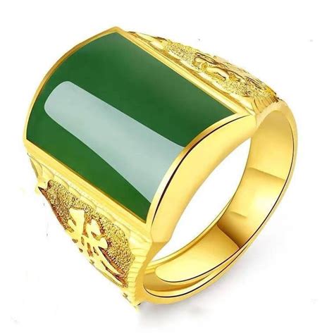 Кольцо с зеленым квадратным камнем безразмерное / - купить с доставкой ...