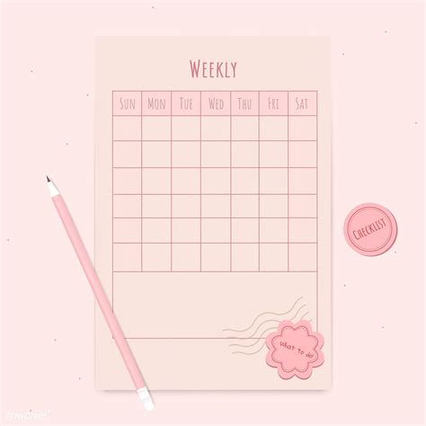 Pink Notepad Planner Vector Premium Image By Rawpixel Chayanit