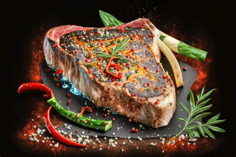 Premium Ai Image Grilled Beef Steak At Its Point Generative Ai