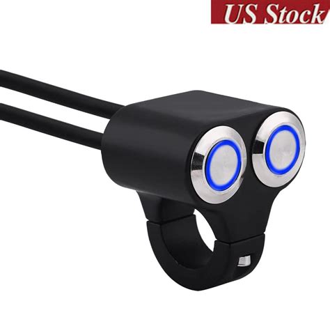 Motorcycle Handlebar Headlight Fog Spot Light Dual On Off Switch