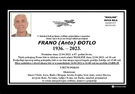 Frano Anto Otlo Osmrtnice Ksb