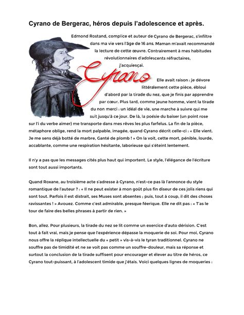 Cyrano de Bergerac résumé