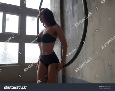 Sexy Sports Girl Black Lingerie Sports Stock Photo Shutterstock