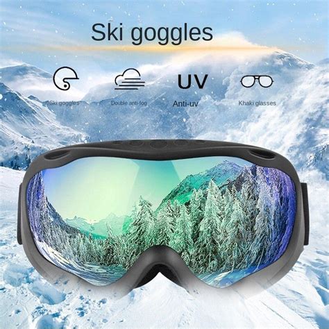 Cheap Ski Goggles Double Anti Fog Spherical Adult Male And Female Ski