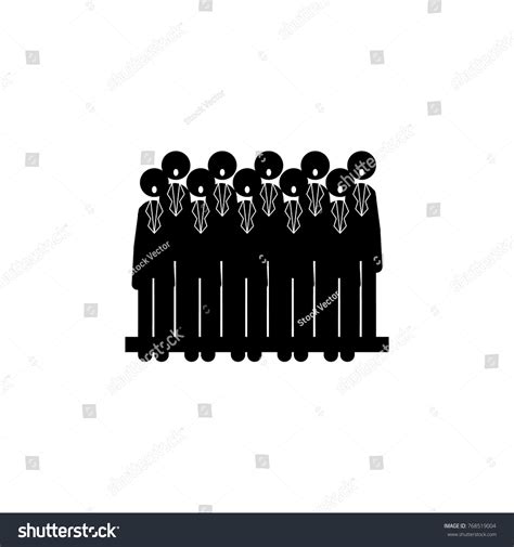 Choir Singing Icon Silhouette Musician Icon Stock Illustration ...