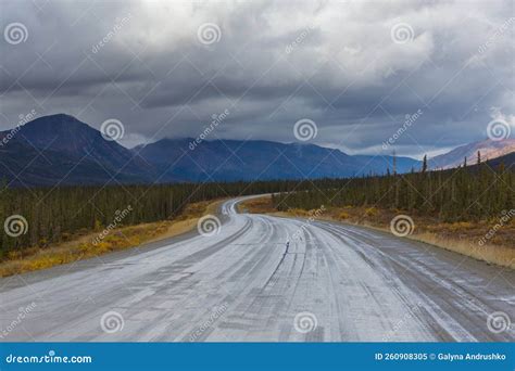 Road in Alaska stock image. Image of north, forest, park - 260908305