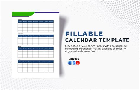 Activity Calendar Template in Word, PDF, Google Docs - Download ...