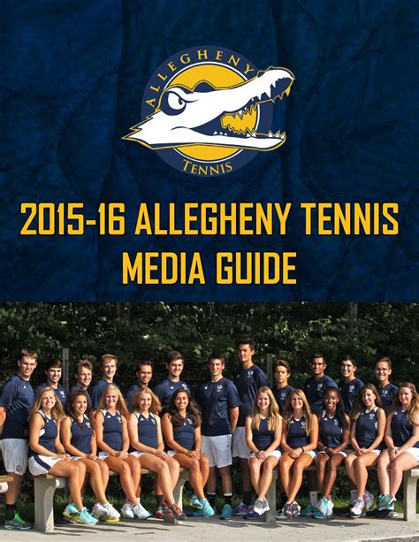 2015 16 Allegheny Mens And Womens Tennis Guide By Allegheny College