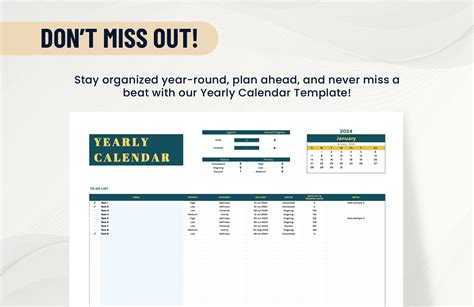 Yearly Calendar Template in Excel, Google Sheets - Download | Template.net