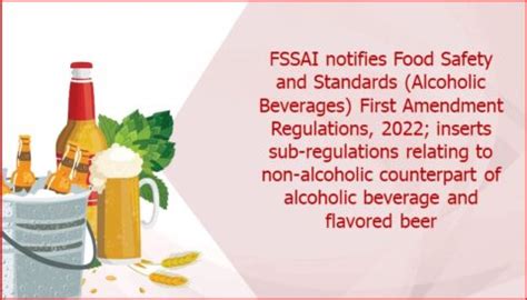 FSSAI Notifies Food Safety And Standards Alcoholic Beverages First