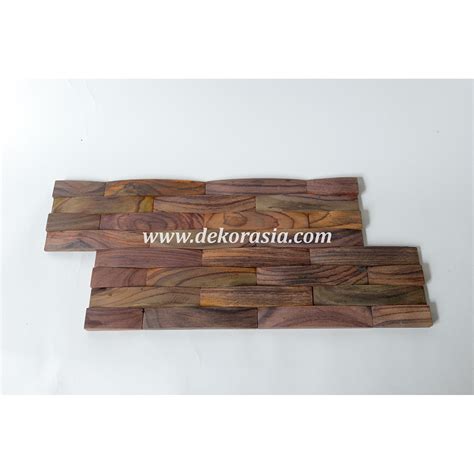 Wall Cladding Teak Bark Wave Sonokeling, Home Decoration Natural Wood ...