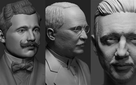 Sculpt Realistic D Head Bust Model In Zbrush Ubicaciondepersonas