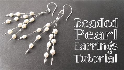 Diy Beaded Pearl Earrings Tutorial Youtube