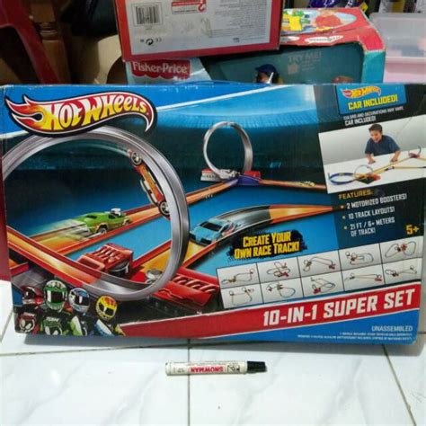 Jual Hot Wheels Track Playset 10 In 1 Super Set Motorized Ori Mattel Shopee Indonesia