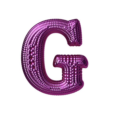 Symbole Compos De Ballons Violets Lettre G Vecteur Premium