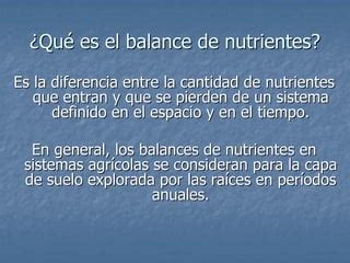 Balance De Nutrientes Apresid PPT