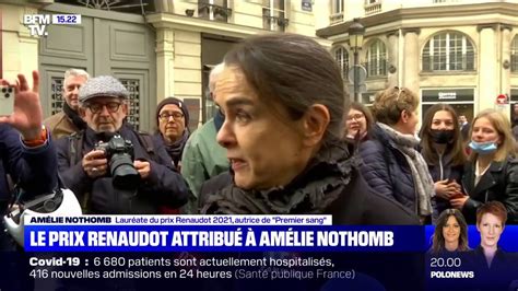 Prix Renaudot Amélie Nothomb folle de joie Vidéo Dailymotion