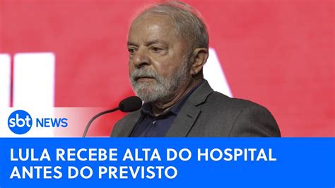 Presidente Lula recebe alta hospitalar apenas três dias de