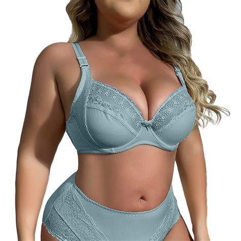 Ruicuw Women S Plus Size Lingerie Ultra Thin Cup Semi Transparent Lace Sexy Full Cup Bra With A
