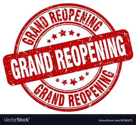 Grand reopening stamp Royalty Free Vector Image