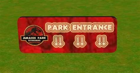 Jurassic Park Sign Set Custom Scenery Parkcrafters