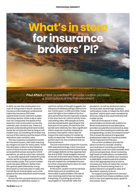 BIBA BIBA Broker Magazine February 2024 Page 30 31