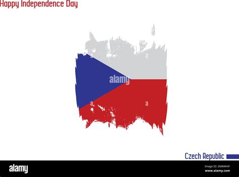 Flag Of Czech Republic Watercolor Grunge Brush Stroke Design Stock Vector Image And Art Alamy