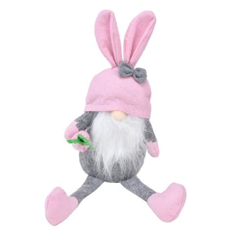 GUE Figure de lapin de Pâques poupée sans visage de vieil homme nain