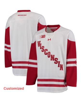 Custom Wisconsin Badgers Hockey Jerseys,Customized Wisconsin Badgers ...