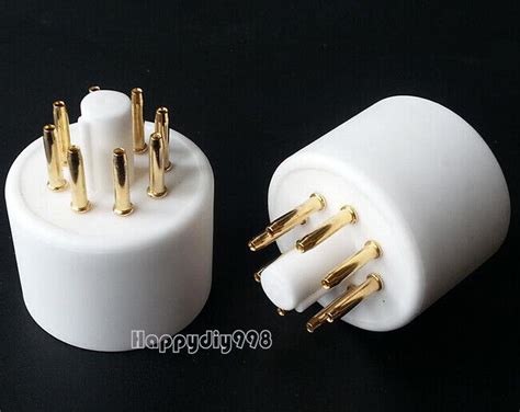 Pc Gold Plated Ceramic Pin Vacuum Tube Socket Base Amplifier Diy Tube