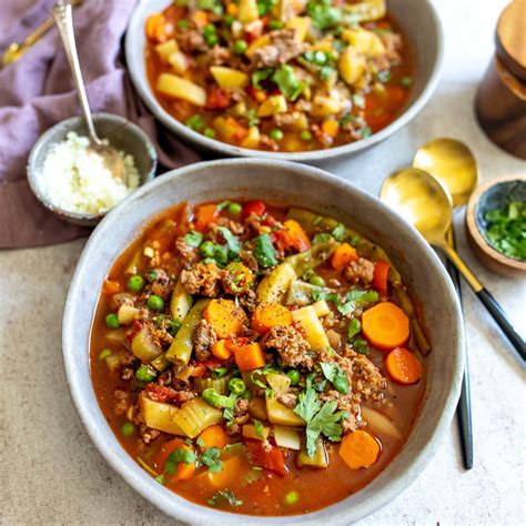 Slow Cooker Hamburger Soup - Sailor Bailey