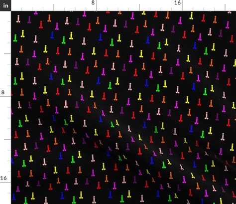 Rainbow Dildo Fabric Spoonflower