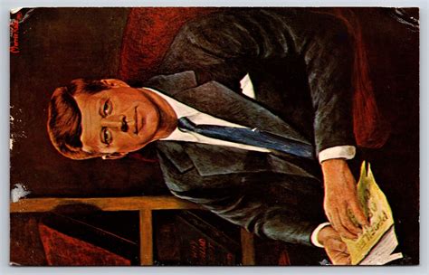 Postcard Oil Painting Of John F Kennedy Th President By Morris Katz