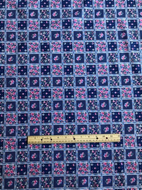 Vintage Calico Tiny Floral Print Fabric Cheater Squares In Etsy