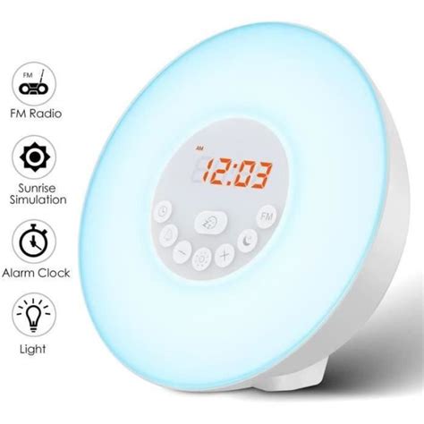 ZF26954 Luminothérapie Radio Reveil Eveil Lumière Lampe Sonore et