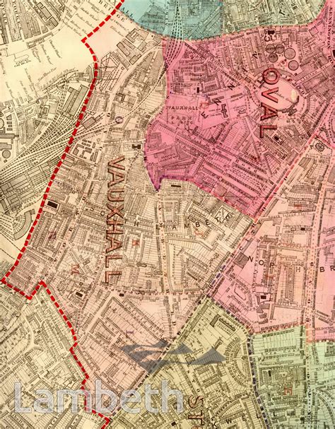 VAUXHALL AND OVAL WARDS, PARISH MAP, VAUXHALL - LandmarkLandmark