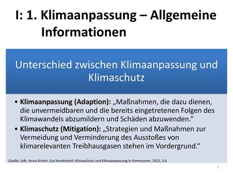 Gliederung I Klimaanpassung Allgemeine Informationen Ppt Herunterladen