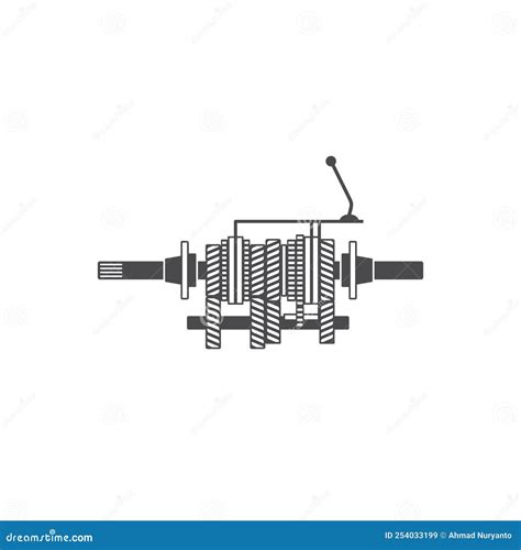 Detailed Illustration Of Transmission Car Vector Art Stock