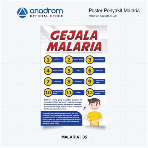 Jual Poster Seputar Penyakit Malaria Poster Promosi Edukasi Kesehatan