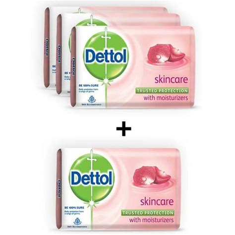 Dettol Skincare Soap With Moisturizers 125 G Pack Of 4 JioMart