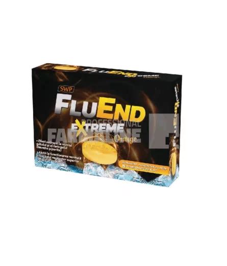 Fluend Extreme Cu Aroma De Portocale 16 Comprimate La Pret Mic