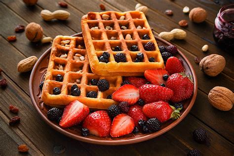 Waffles De Avena Y Frutos Rojos