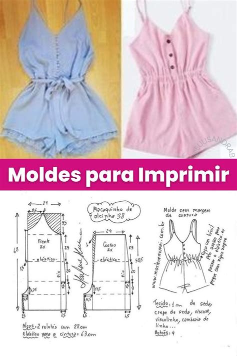 Macaquinho Feminino Moldes Prontos Costurando Roupas Femininas