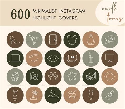 Buy Minimalist Earth Tone Instagram Highlight Covers Instagram