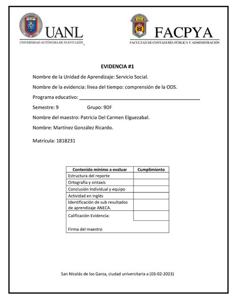Evidencia 1 - ACTIVIDAD 1 DESCRIPCION DE LAS ODS Y LINEA DEL TIEMPO